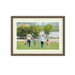 Digital Photo Frame 10.1 Real Wood Smart WiFi Picture Internet Wifi Battery Bluetooth Memory Remote with App IOS Android compatible