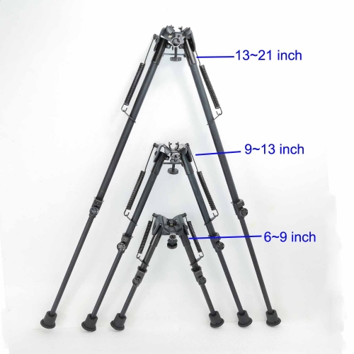 6-9,9-13,13-21 Inch Harris Style Bipod Spring Return Adjustable Locked