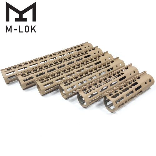 7/9/10/12/13.5/15 Inch Free Float M-Lok Handguard Picatinny Rail Mount System Fits .223/5.56 (AR15) Tan Color