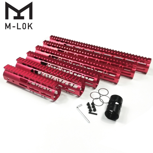 7,9,10, 12,13.5, 15 Inch M-Lok Handguard Monothilic Top Rail Mount System Fits.223/5.56 (AR15) Red Color