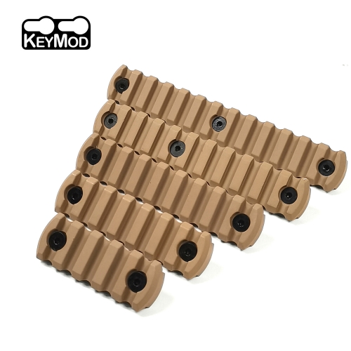 5,7,9,11,13 Slot Aluminum Picatinny Section Rail for KEYMOD handguard Tan color