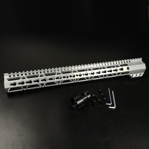 17 Inch Clamp mounted design KeyMod Handguard Top Rail Fits .223/5.56 (AR15) Spec Raw aluminum