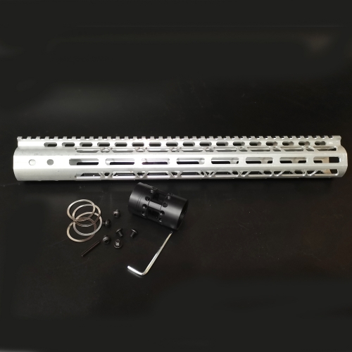 15 Inch M-Lok Handguard Rail Free Float Picatinny Rail Mount System For .223/5.56(AR15) Spec Raw Aluminum