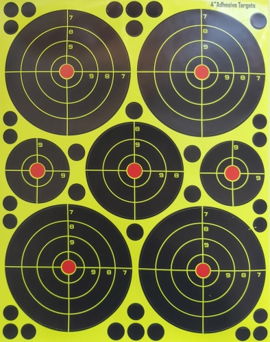 4-inch 7 sticks adhesive Splatter paper shooting Targets Paper