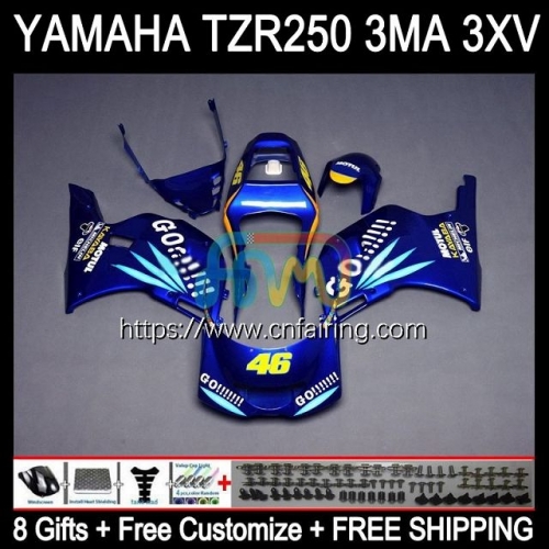 Bodyworks Kit For YAMAHA TZR 250 TZR250 RS Blue GO!!!  RR R 1988 1989 1990 1991 Body TZR250RR TZR-250 TZR250R YPVS 3MA 88 89 90 91 Fairing 114HM.80