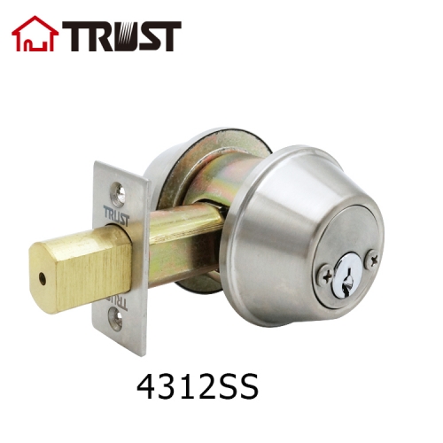 TRUST 4312 Double Cylinder Deadbolt For High Security QualityOpen ANSI Grade 2 Commercial Door Lock