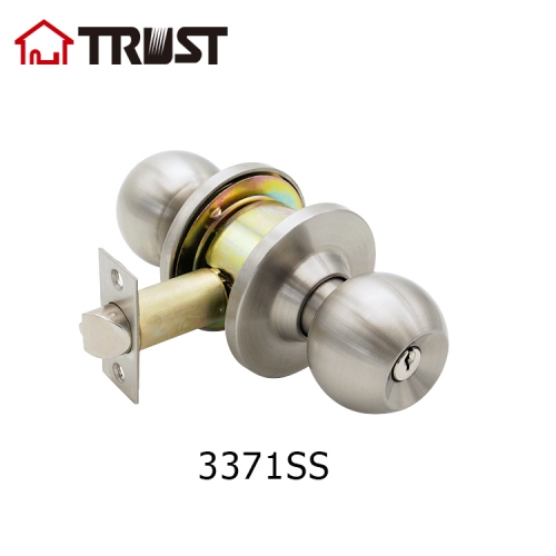 TRUST 3371 Entry/Privacy/Passage/Dummy Cylindrical Stainless Steel Knob door Lock