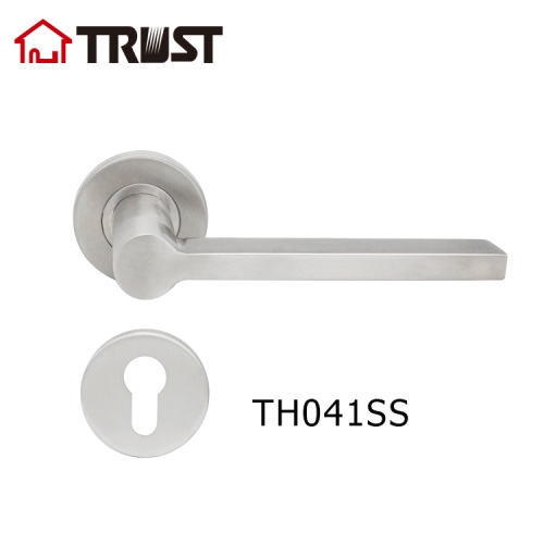 華信TH041-SS 拉絲不銹鋼空心把手 歐標分體鎖