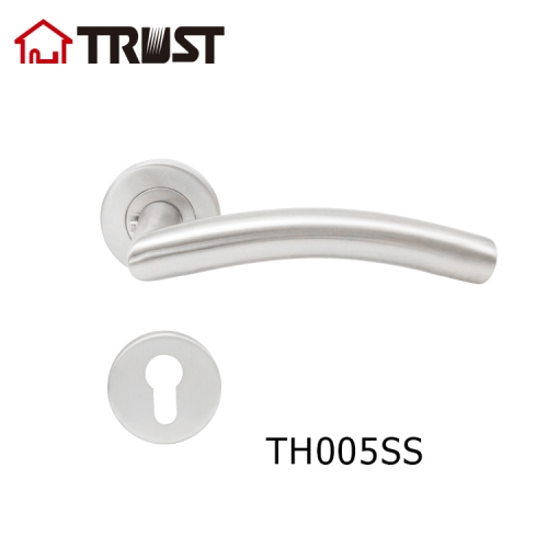 TRUST TH005SS Stainless Steel Lever Handle Front Door Entry Handle Lockset