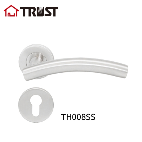 TRUST TH008SS Stainless Steel Lever Handle Front Door Entry Handle Lockset