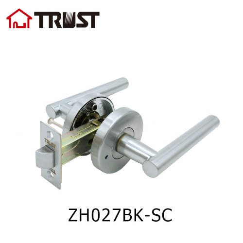 TRUST ZH027 BK-SC Zinc Alloy Door Lock Indoor Bathroom Door Handle