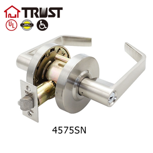 TRUST 4575-SN US15 Grade 2 Commercial Duty Classroom Lever, ADA, Satin Nickel Finish