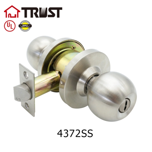 华信 4372SS二级筒式球锁不锈钢圆型把手 浴室门锁厂家直供