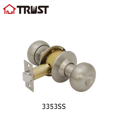 TRUST 3353 Passage Door ANSI Grade 3 Cylindrical knob lock door lock high quality knob