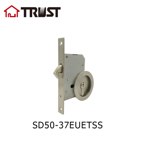 华信SD50-37EUET(BK)SS移门锁葫芦胆孔不锈钢隐藏式推拉门
