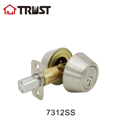 TRUST 7312 Top quality zinc alloy ANSI Grade 3 Deadbolt with Double Cylinder Factory Hot Sale