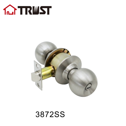 TRUST 3872 Privacy Cylindrical Stainless Steel Knob door Lock