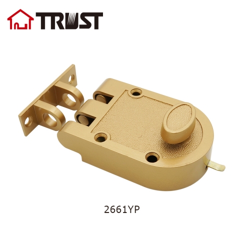 TRUST 2661/2 YP Jimmy Proof Single(Double) Cylinder Deadlock Brass Color