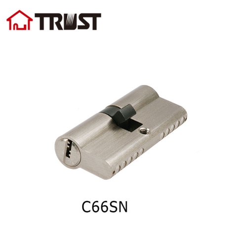 Trust C66SN Euro Profile Brass Multi Computer Key Lock Cylinder