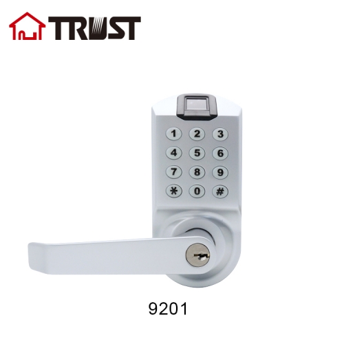 TRUST 9201-SC Keyless Keypad Door Lock with Fingerprint Scanner