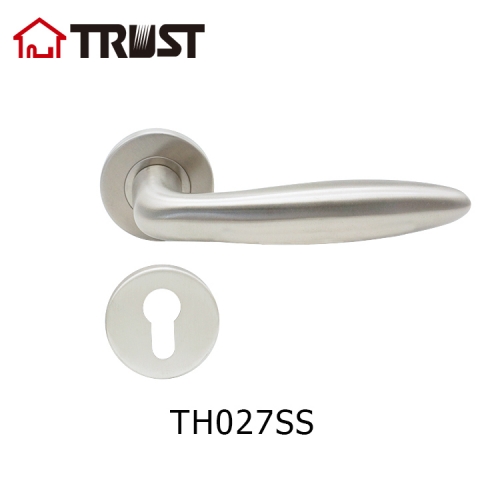 华信TH027SS拉丝厂家直销304不锈钢仿精铸分体锁弯管执手