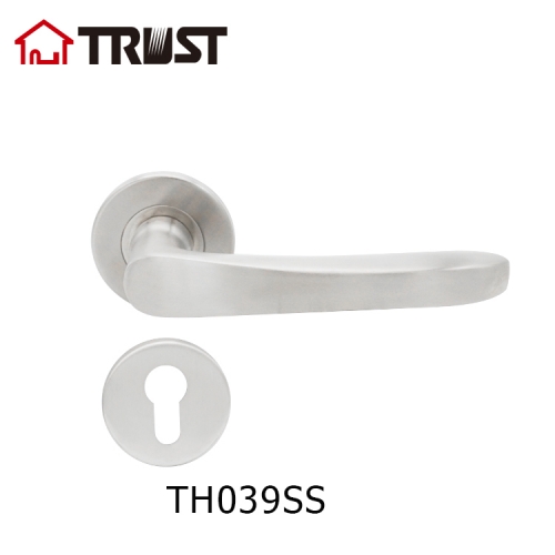 TRUST TH039-SS Hollow Tube Lever Stainless Steel Door lever handle for wooden doors