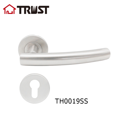 华信TH019SS厂供空心不锈钢门把手弯管执手室内安全门锁