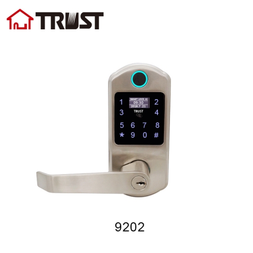 TRUST 9202-SN Smart Touchscreen Keypad Fingerprint Door Lock With Handle