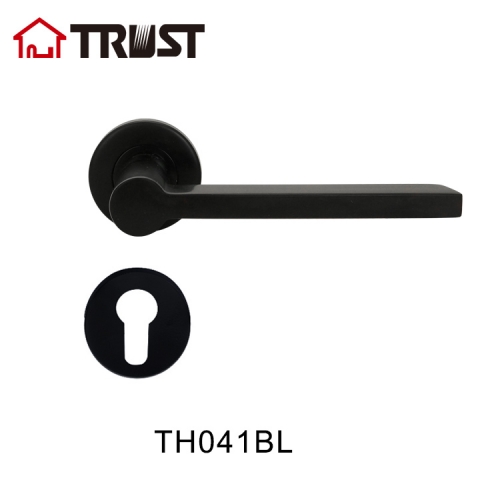 華信TH041-BL 拉絲不銹鋼空心把手 歐標分體鎖