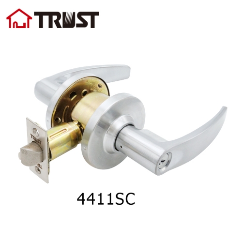 TRUST 4411-SC Zinc Alloy Door Lock ANSI Grade 2 Commercial Lever Door Lock