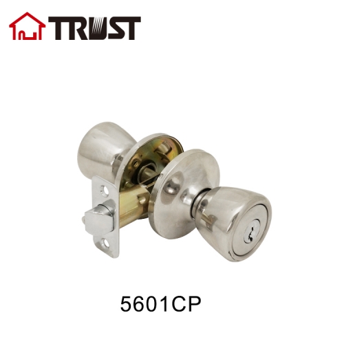 TRUST 5601-CP ANSI Grade 3 Tubular Knob Door Lock Radius Drive Spindle Round Ball Lock