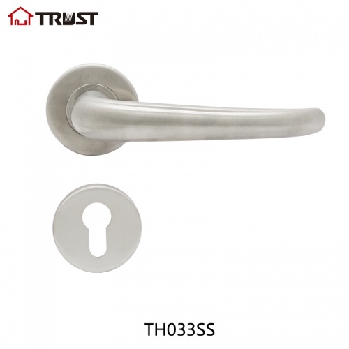 TRUST TH033SS Stainless Steel Lever Handle Front Door Entry Handle Lockset