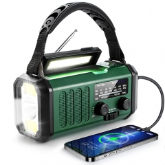 Solar Crank dynamo handle Portable Weather Radio with AM/FM/NOAA 10000mAh power bank reading lamp LED Flashlight SOS Alarm