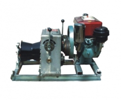 Diesel Engine Motorised Winch for Transmission Line Tower erection