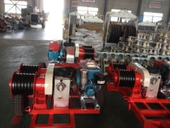 Transmission Line Motorised Pulling Winch 3 ton with double capastans