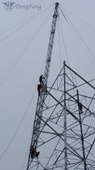 Plumas para montaje de torre de equipo de construcción de línea transmisión