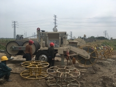 Equipos para tendido de cables en 500KV linea transmision