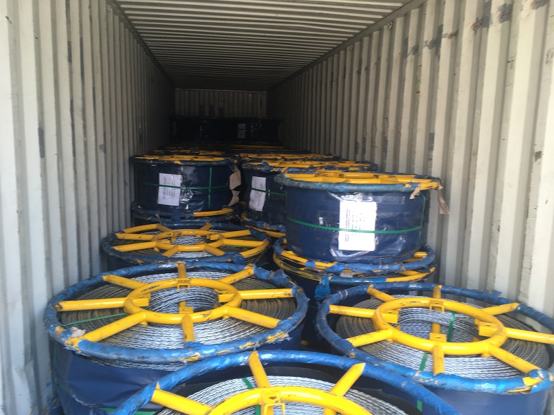 Anti twisting braided steel wire rope exported for stringing overhead transmission line