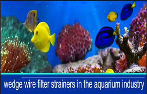 Why use wedge wire filter strainers in the aquarium industry?