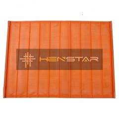 Tensioned polyurethane fine screen mesh