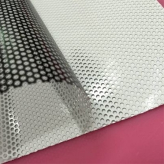 Perforated vinyl window film