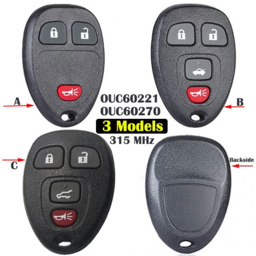 Chevrole*t GMC Keyless Entry Remote Control 315MHz -OUC60270 / OUC60221