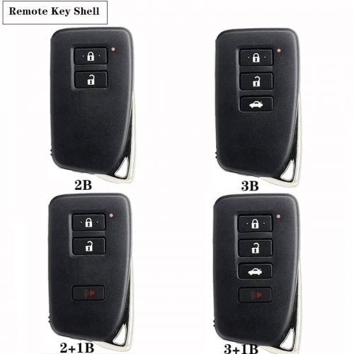 2/2+1/3/3+1button Remote Key Shell With Emergency Key TOY48 For Toyot*a Lex*us (7S)