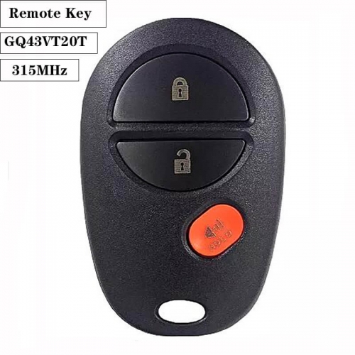 2+1Button ASK315MHz Remote Key Card FCC ID-GQ43VT20T For Toyot*a