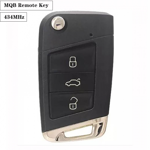 MQB System 3 Button 434MHz Smart Remote Key HU66 For VW