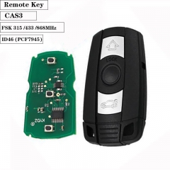 Car Remote Key ID46 Chip FSK 315MHz / 433MHz / 868MHz for BM*W CAS3 System 1/3/5/7 Series X5 X6 Z4