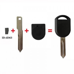 Transponder Chip Key ID:4D63 FO38R Blade For Ford