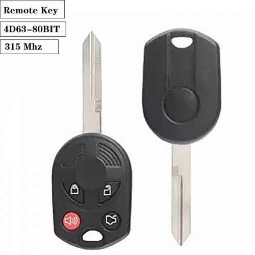 Remote Key 4D63-80BIT 4 Button 315 Mhz For Ford