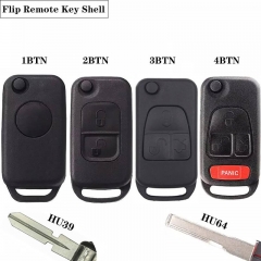 1/2/3/4 BTN Flip Folding Car Remote Key Shell For Mercedes Ben*z SLK E113 A C E S W168 W202 W203 1984-2004​​​​​​​