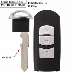3 Button FSK433.92 MHz Smart Remote Key (CAR) 49 Chip MAZ24R For Maz*da 2017 Atenza FCC ID: SKE13E-02 (Mitsubishi System )